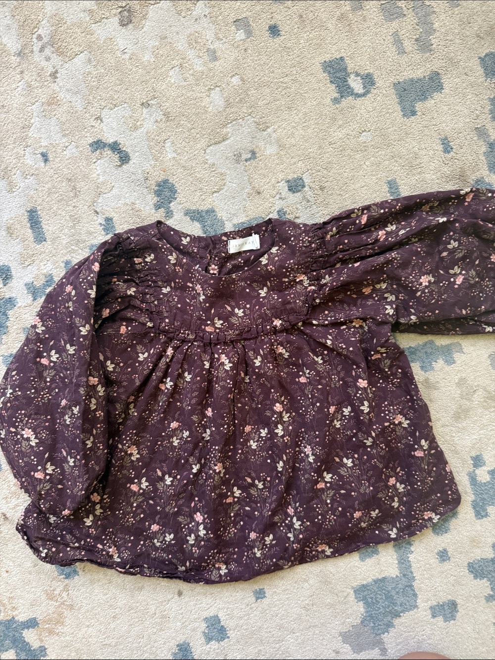 Jamie Kay toddler Girls' Purple Floral Long-Sleeve Top